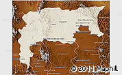 Shaded Relief 3D Map of Namiquipa, physical outside