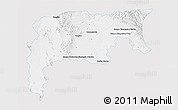 Silver Style 3D Map of Namiquipa, single color outside