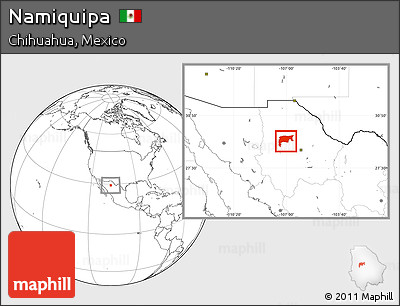 Blank Location Map of Namiquipa