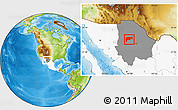 Physical Location Map of Namiquipa, highlighted country, highlighted parent region