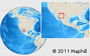 Shaded Relief Location Map of Namiquipa, within the entire country