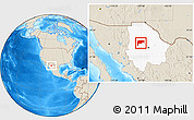 Shaded Relief Location Map of Namiquipa, highlighted parent region