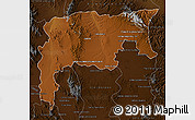 Physical Map of Namiquipa, darken