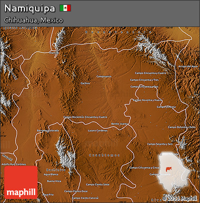 Physical Map of Namiquipa