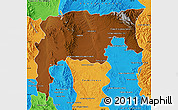 Physical Map of Namiquipa, political outside
