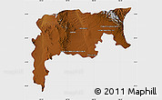 Physical Map of Namiquipa, single color outside