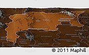 Physical Panoramic Map of Namiquipa, darken