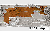 Physical Panoramic Map of Namiquipa, lighten, semi-desaturated