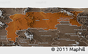 Physical Panoramic Map of Namiquipa, semi-desaturated