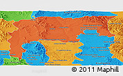 Political Panoramic Map of Namiquipa