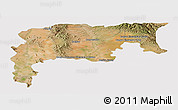 Satellite Panoramic Map of Namiquipa, cropped outside