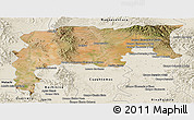 Satellite Panoramic Map of Namiquipa, shaded relief outside