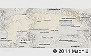 Shaded Relief Panoramic Map of Namiquipa, semi-desaturated