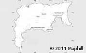 Silver Style Simple Map of Namiquipa, cropped outside