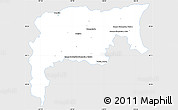Silver Style Simple Map of Namiquipa, single color outside