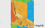 Physical Map of Ojinaga, political outside
