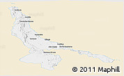 Classic Style Panoramic Map of Ojinaga, single color outside