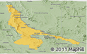 Savanna Style Panoramic Map of Ojinaga