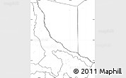Blank Simple Map of Ojinaga, no labels
