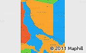 Political Simple Map of Ojinaga