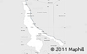 Silver Style Simple Map of Ojinaga