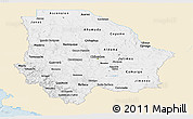Classic Style Panoramic Map of Chihuahua, single color outside