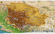 Physical Panoramic Map of Chihuahua, satellite outside