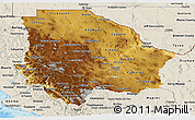 Physical Panoramic Map of Chihuahua, shaded relief outside