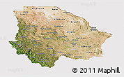 Satellite Panoramic Map of Chihuahua, cropped outside