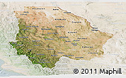 Satellite Panoramic Map of Chihuahua, lighten