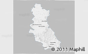 Gray 3D Map of Riva Palacio, single color outside