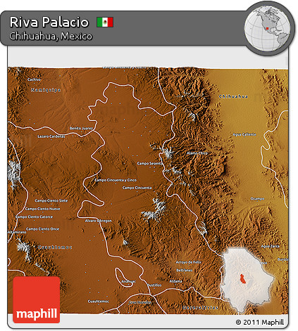 Physical 3D Map of Riva Palacio