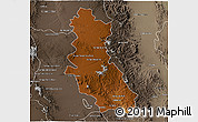 Physical 3D Map of Riva Palacio, semi-desaturated