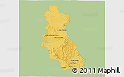 Savanna Style 3D Map of Riva Palacio, single color outside