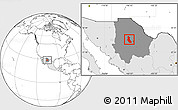 Blank Location Map of Riva Palacio, highlighted country, highlighted parent region