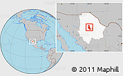 Gray Location Map of Riva Palacio, highlighted parent region