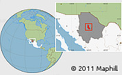 Savanna Style Location Map of Riva Palacio, highlighted country, highlighted parent region
