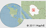 Savanna Style Location Map of Riva Palacio, highlighted parent region, hill shading