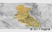 Satellite Panoramic Map of Riva Palacio, lighten, desaturated