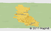 Savanna Style Panoramic Map of Riva Palacio, single color outside
