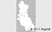 Gray Simple Map of Riva Palacio, single color outside