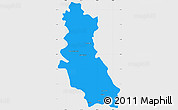 Political Simple Map of Riva Palacio, single color outside
