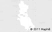 Silver Style Simple Map of Riva Palacio, single color outside