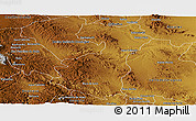 Physical Panoramic Map of Satevo