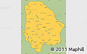 Savanna Style Simple Map of Chihuahua, cropped outside