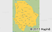 Savanna Style Simple Map of Chihuahua, single color outside