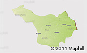 Physical 3D Map of Jimenez, cropped outside