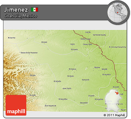 Physical 3D Map of Jimenez