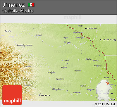 Physical 3D Map of Jimenez