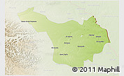 Physical 3D Map of Jimenez, lighten